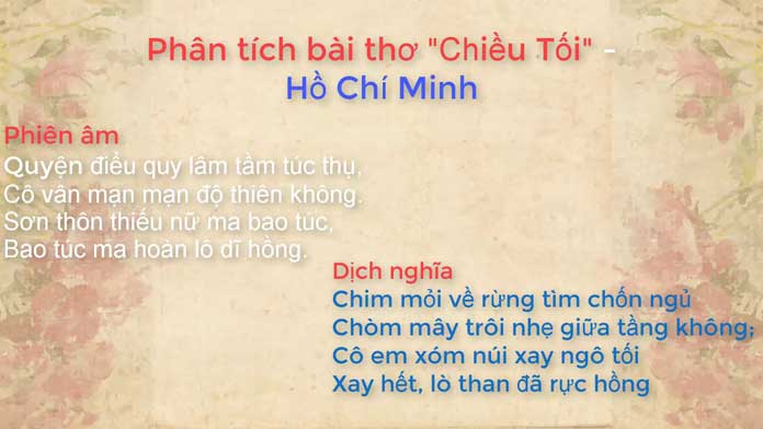 Phân tích bài thơ Chiều tối